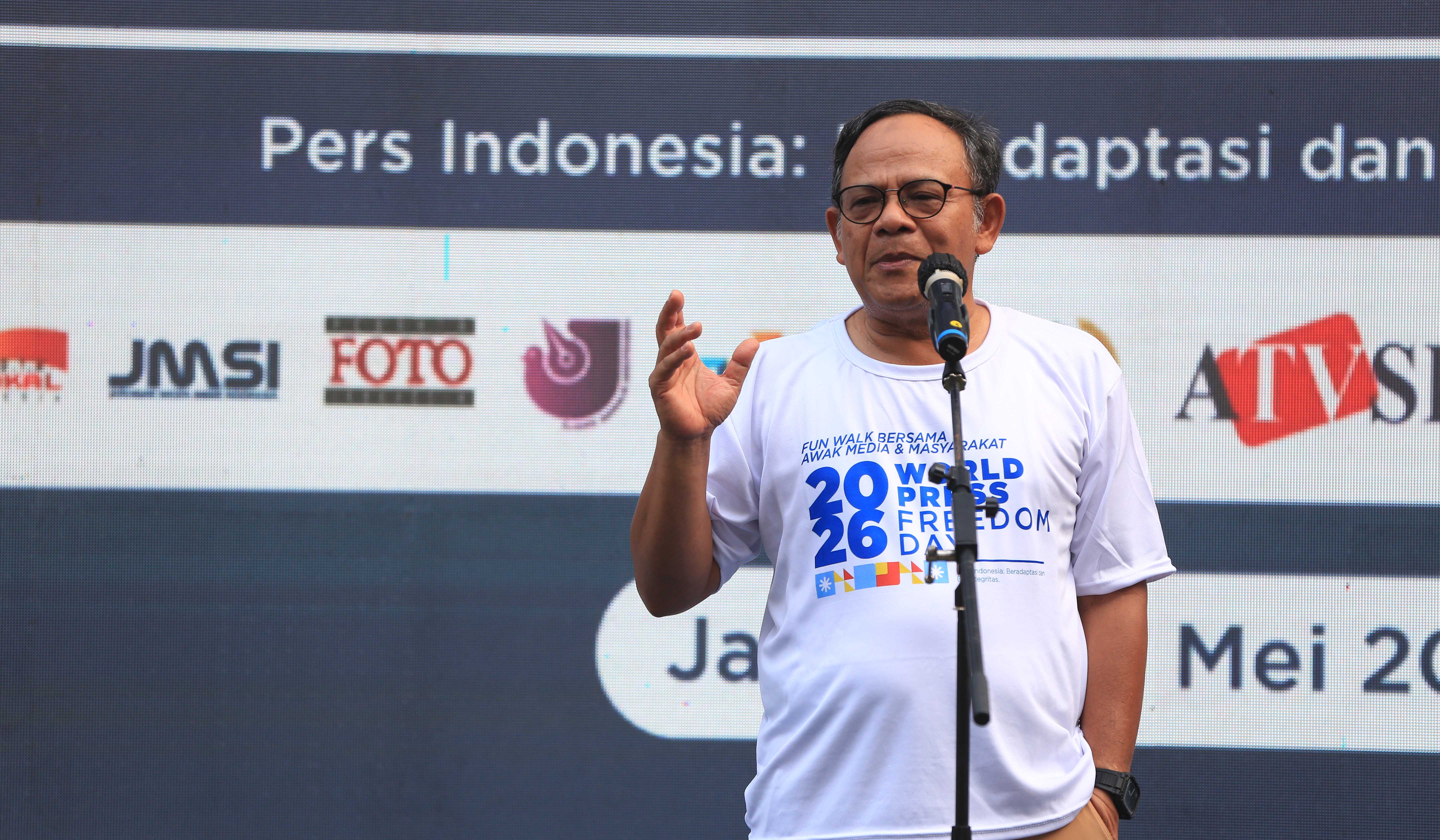Fun walk hari kebebasan pers dunia. (Agus Priatna/SinPo.id)