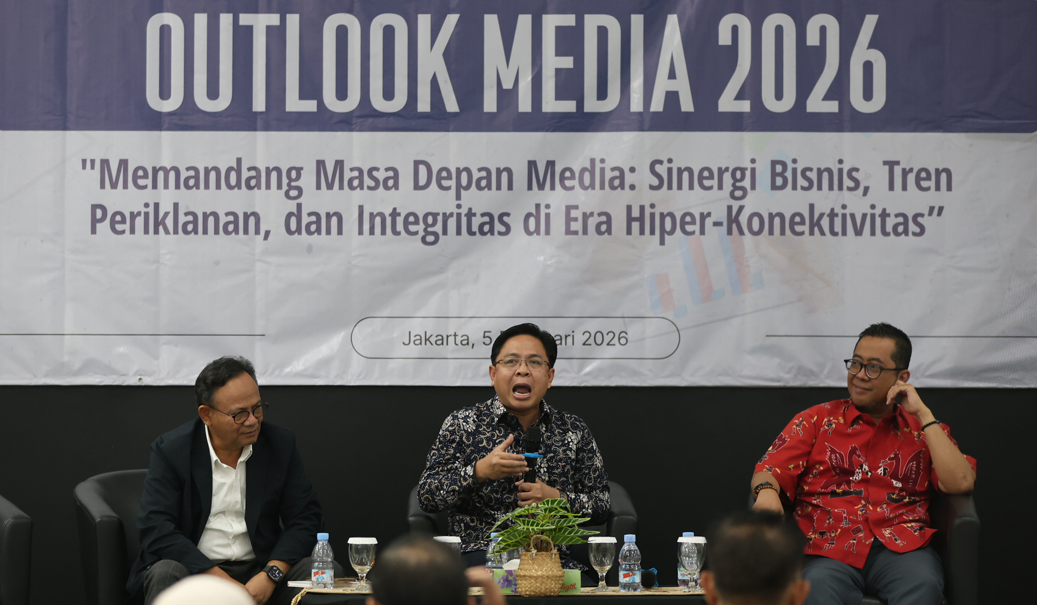 Dewan pers gelar outlook media 2026. (Agus Priatna/SinPo.id)