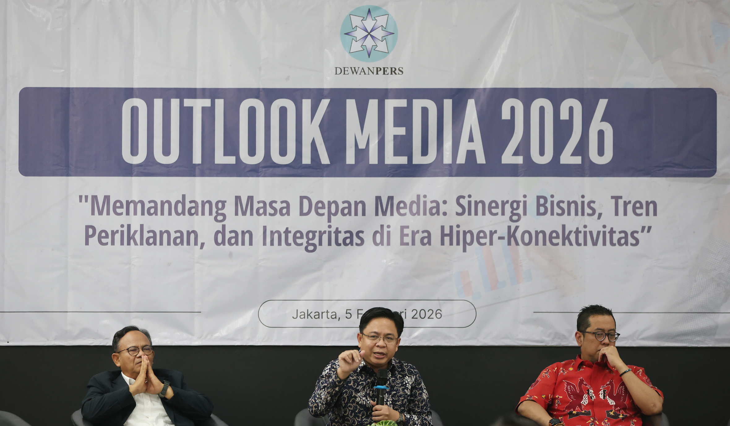 Dewan pers gelar outlook media 2026. (Agus Priatna/SinPo.id)
