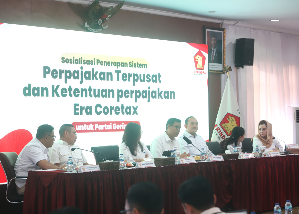 Dirjen Pajak menggelar sosialisasi Sistem Perpajakan Coretax di DPP Gerindra (Ashar/SinPo.id)