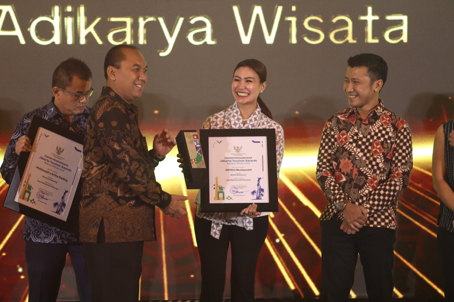 Dinas Pariwisata DKI Jakarta menggelar Ajang Jakarta Tourism Awards bagi di bidang pariwisata dan ekonomi kreatif (Ashar/SinPo.id)