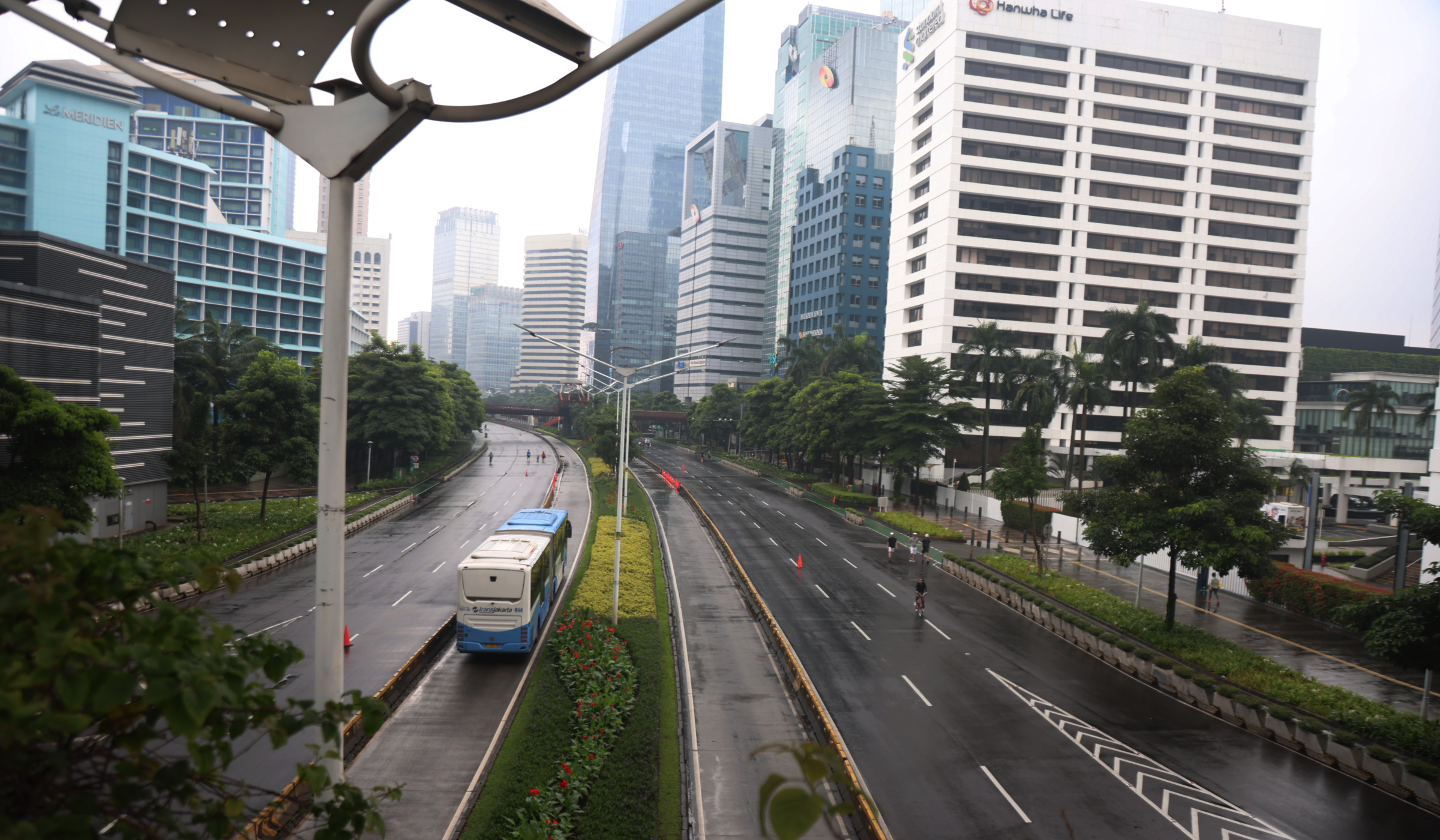 Suasana CFD Jakarta saat pekan pertama Ramadan. (Agus Priatna/SinPo.id)