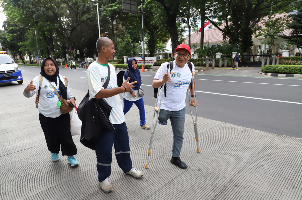 Dewan Nasional Indonesia Untuk Kesejahteraan Sosial (DNIKS) dalam peringati Hari Disabilitas Internasional menggelar Gerak Sehat 2025 (Ashar/SinPo.id)