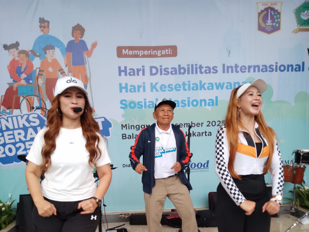 Dewan Nasional Indonesia Untuk Kesejahteraan Sosial (DNIKS) dalam peringati Hari Disabilitas Internasional menggelar Gerak Sehat 2025 (Ashar/SinPo.id)