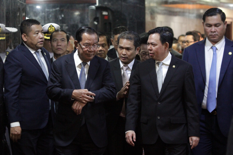 Ketua DPD RI Terima Kunjungan Presiden Senat KambojaSamdech Akka Moha Sena Padei Techo Hun Sen (Ashar/SinPo.id)