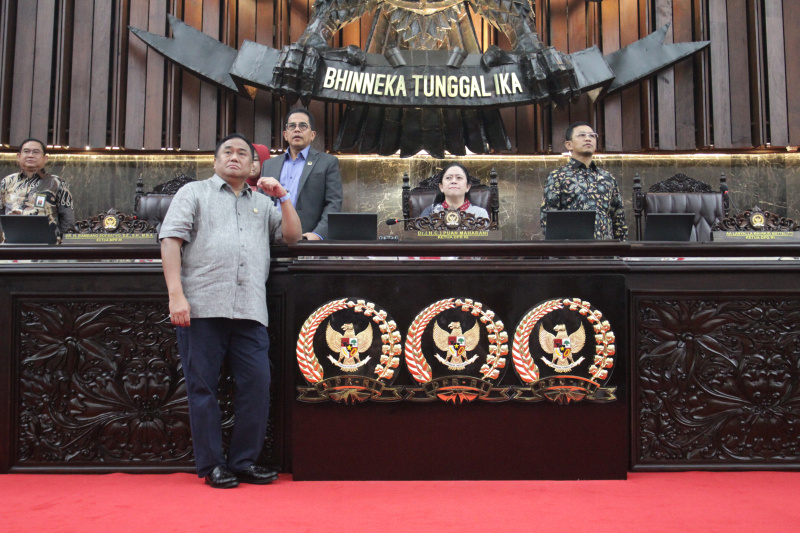 DPR gelar gladi bersih jelang sidang tahunan DPR RI/DPD RI/MPR RI (Ashar/SinPo.id)