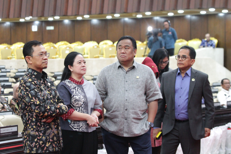 DPR gelar gladi bersih jelang sidang tahunan DPR RI/DPD RI/MPR RI (Ashar/SinPo.id)