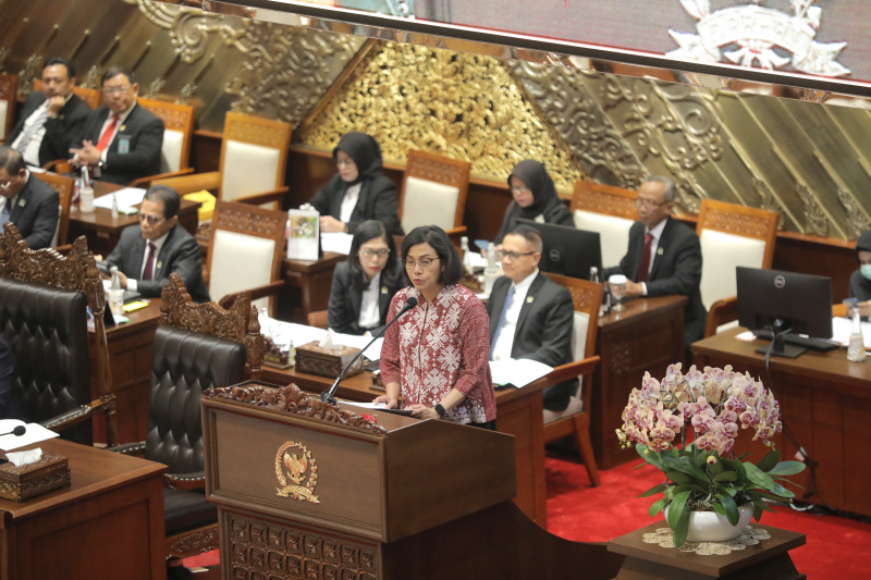 DPR RI gelar Rapat paripurna membahas pertanggung jawaban atas pelaksanaan APBN TA 2023 (Ashar/SinPo.id)