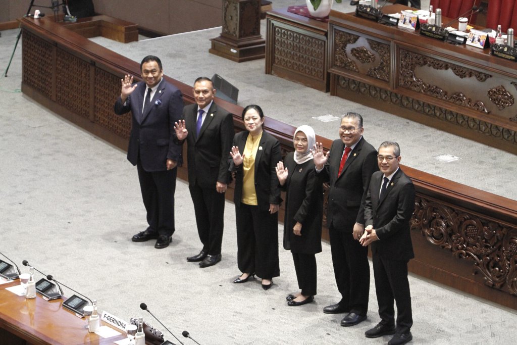 DPR RI gelar Rapat Paripurna ke-27 Masa Persidangan V Tahun Sidang 2022-2023 tentang laporan keuangan pemerintah pusat (LKPP) Tahun 2022 di Gedung Nusantara II DPR (Ashar/SinPo.id)