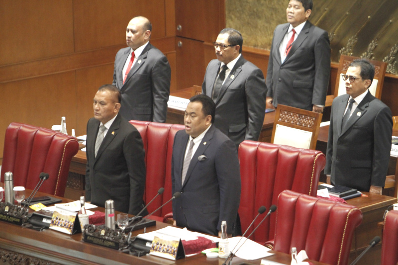 DPR RI gelar paripurna membahas RAPBN 2024 (Ashar/SinPo.id)