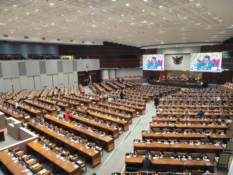 DPR RI gelar paripurna membahas RAPBN 2024 (Ashar/SinPo.id)