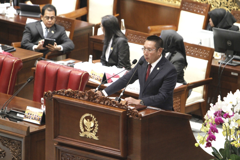 DPR RI gelar paripurna membahas RAPBN 2024 (Ashar/SinPo.id)