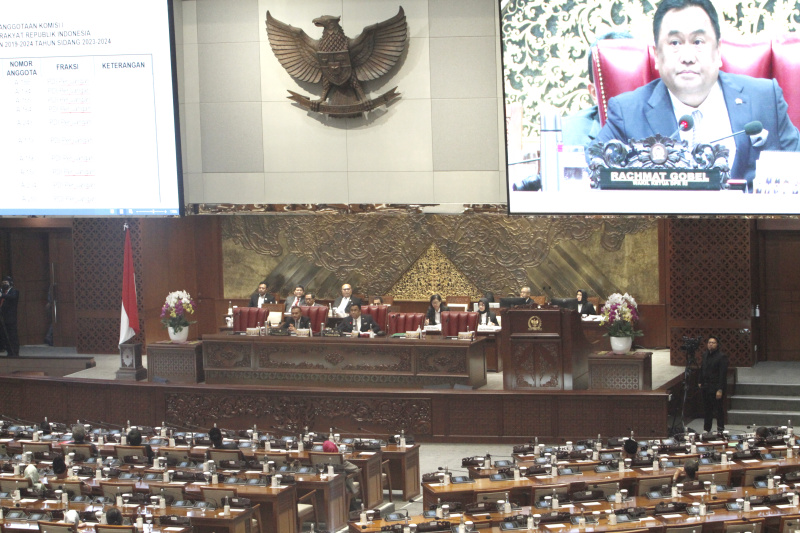 DPR RI gelar paripurna membahas RAPBN 2024 (Ashar/SinPo.id)