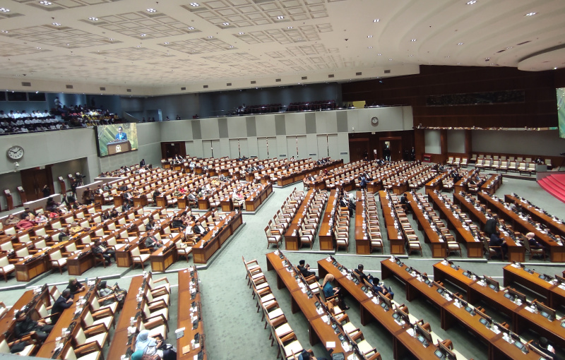 DPR RI gelar Rapat Paripurna Pembukaan Masa Persidangan V Tahun Sidang 2023-2024 di Nusantara II, Kompleks Parlemen, Senayan (Ashar/SinPo.id)