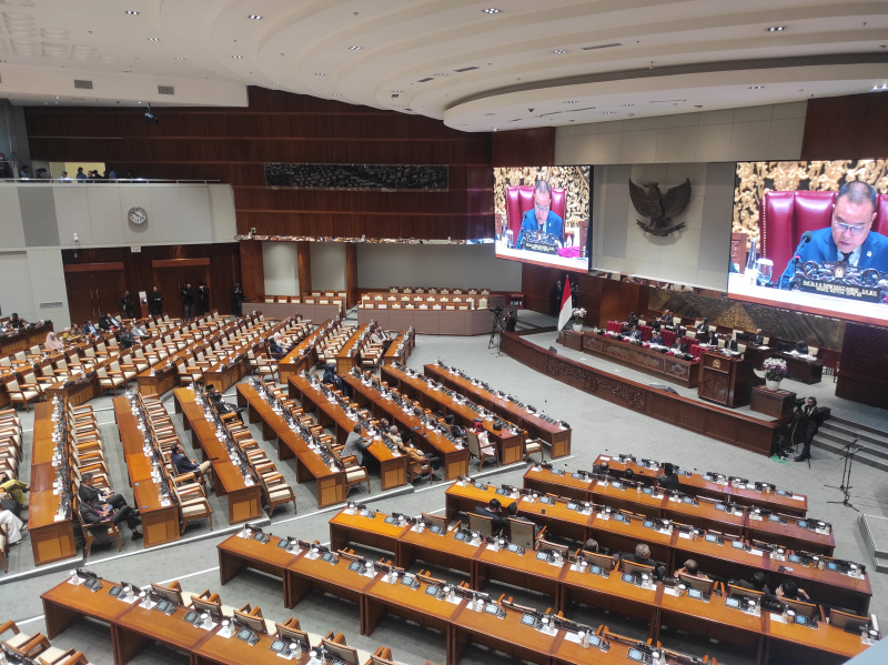 DPR RI gelar rapat paripurna pembukaan masa persidangan IV tahun sidang 2023-2024 (Ashar/SinPo.id)