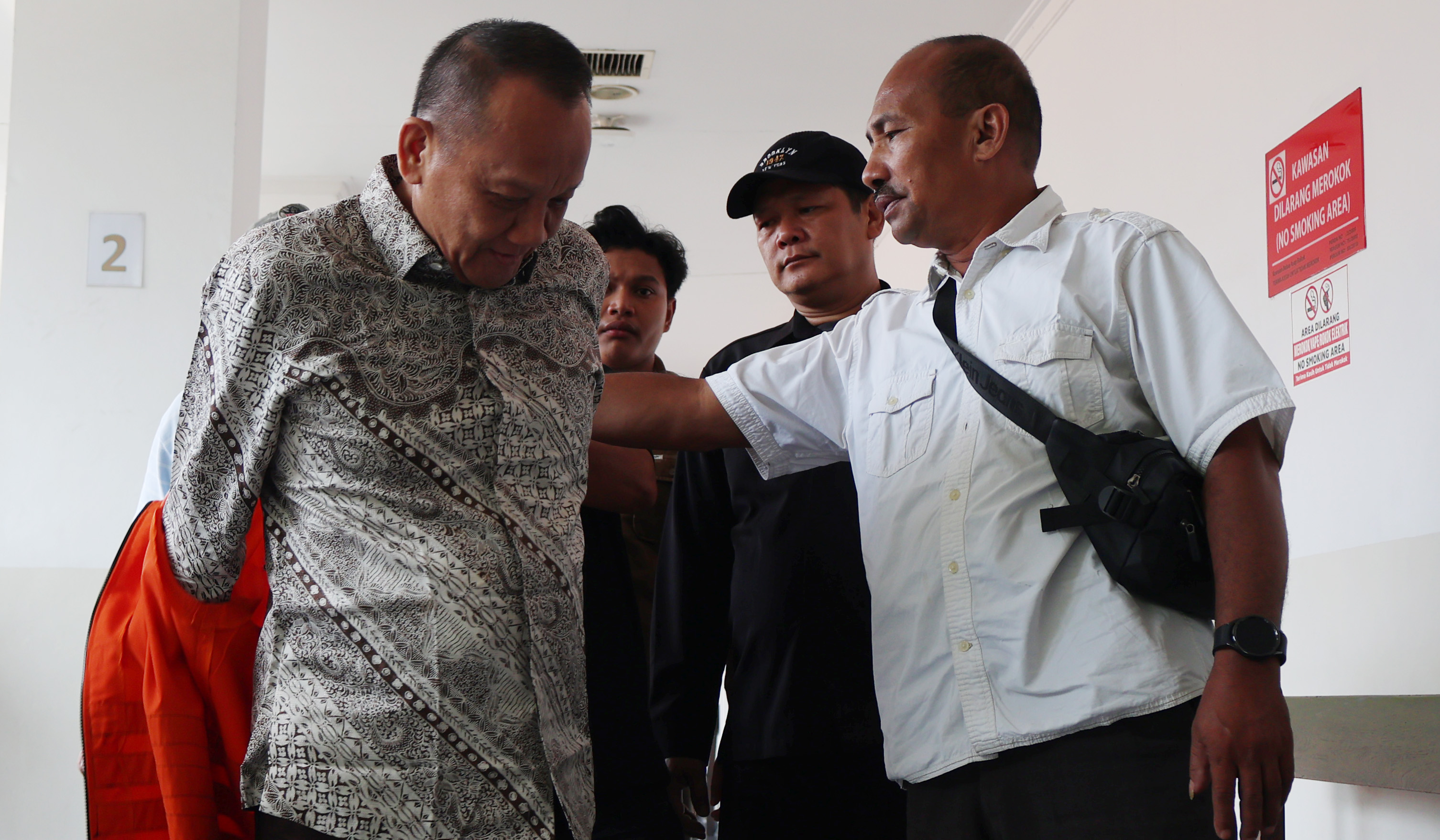 Nurhadi saat menjalani sidang vonis di PN Tipikor. (Agus Priatna/SinPo.id)