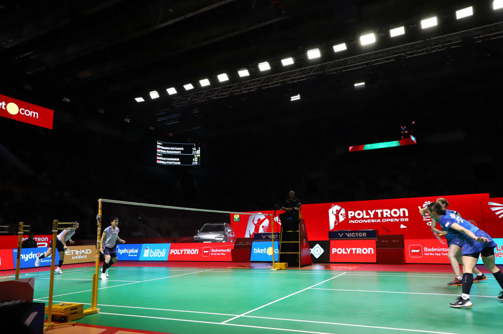Pebulutangkis ganda putri Fadia dan Pratiwi gagal lolos ke babak semifinal di Indonesia Open (Ashar/SinPo.id)