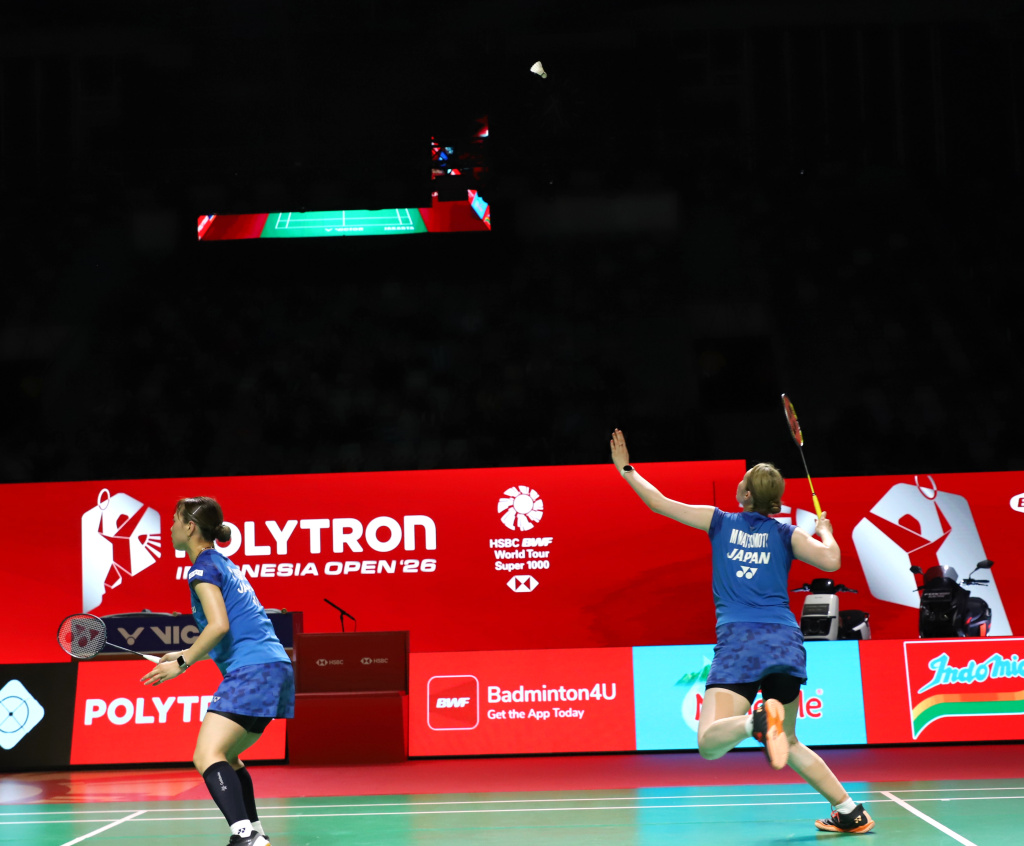 Pebulutangkis ganda putri Fadia dan Pratiwi gagal lolos ke babak semifinal di Indonesia Open (Ashar/SinPo.id)
