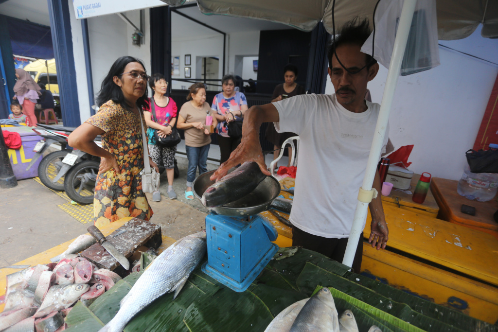 Menjelang hari perayaan Imlek 2577 warga berburu ikan bandeng jumbo di Rawa Belong (Ashar/SinPo.id)