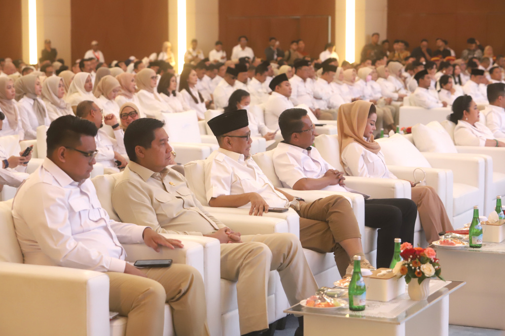 Fraksi Gerindra DPR merayakan HUT ke-18 Partai Gerindra di Gedung Nusantara IV (Ashar/SinPo.id)