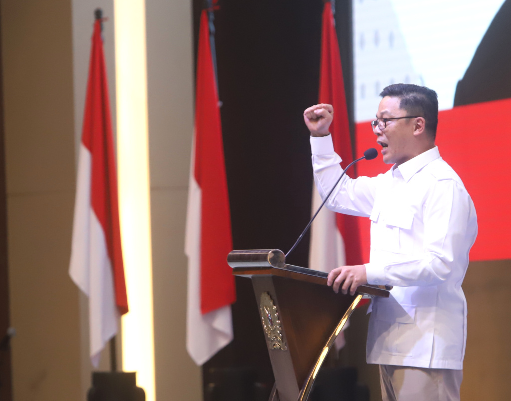 Fraksi Gerindra DPR merayakan HUT ke-18 Partai Gerindra di Gedung Nusantara IV (Ashar/SinPo.id)