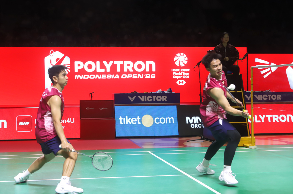 Ganda putra Malaysia Goh Szeh Fei dan Nur Izzuddin berhasil meraih juara Polytron Indonesia Open 2026 (Ashar/SinPo.id)