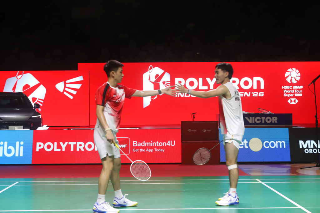Ganda putra Malaysia Goh Szeh Fei dan Nur Izzuddin berhasil meraih juara Polytron Indonesia Open 2026 (Ashar/SinPo.id)