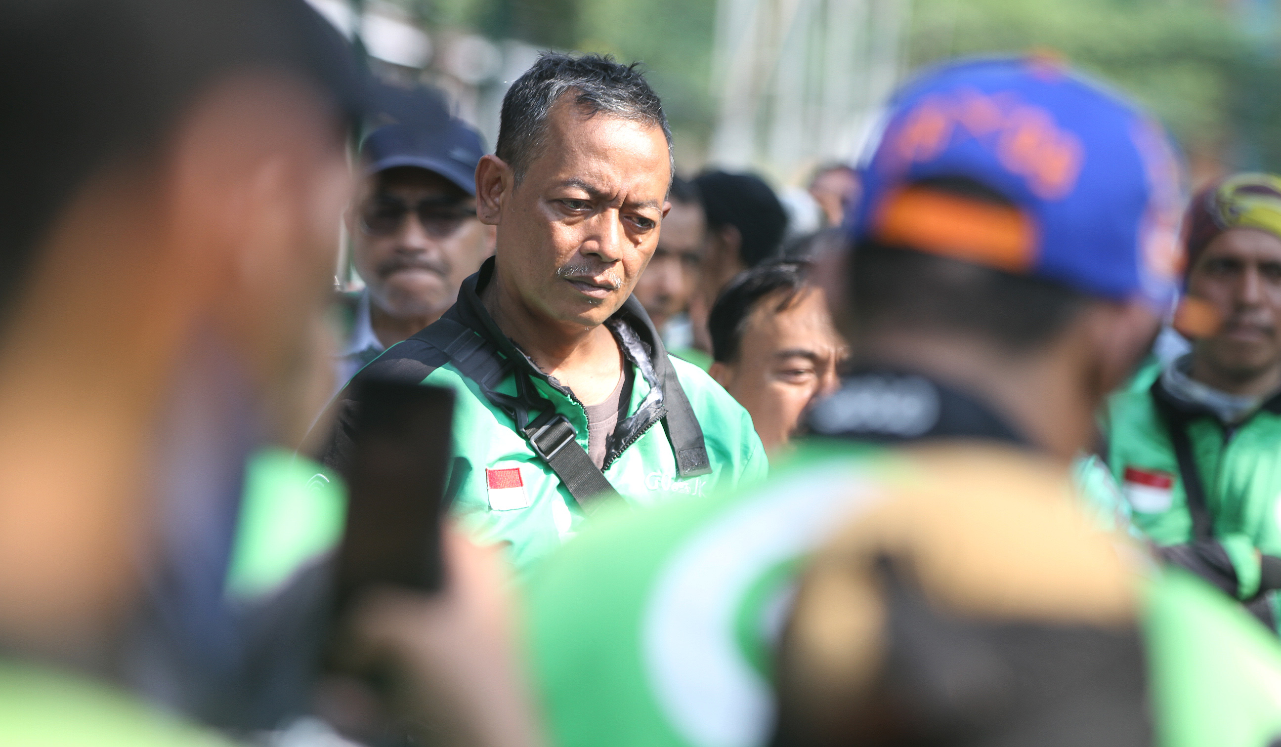 Paket sembako untuk ojol. (Agus Priatna/SinPo.id)