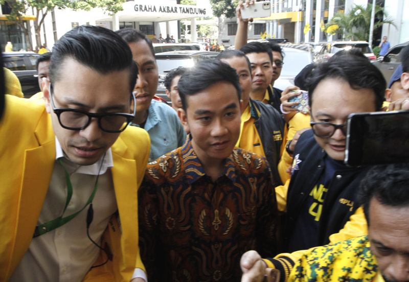 Wali Kota Solo Gibran Rakabuming Raka hadiri Rapimnas Partai Golkar (Ashar/SinPo.id)