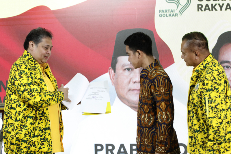 Wali Kota Solo Gibran Rakabuming Raka hadiri Rapimnas Partai Golkar (Ashar/SinPo.id)