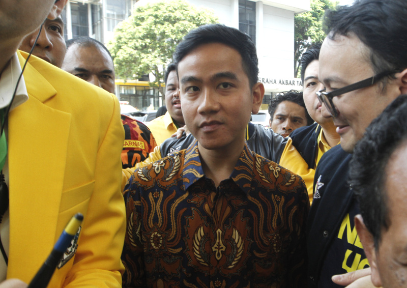 Wali Kota Solo Gibran Rakabuming Raka hadiri Rapimnas Partai Golkar (Ashar/SinPo.id)