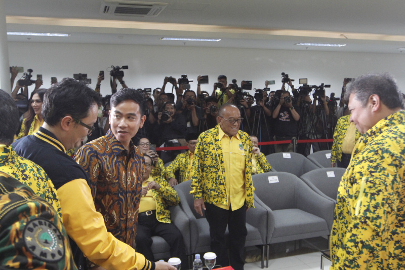 Wali Kota Solo Gibran Rakabuming Raka hadiri Rapimnas Partai Golkar (Ashar/SinPo.id)