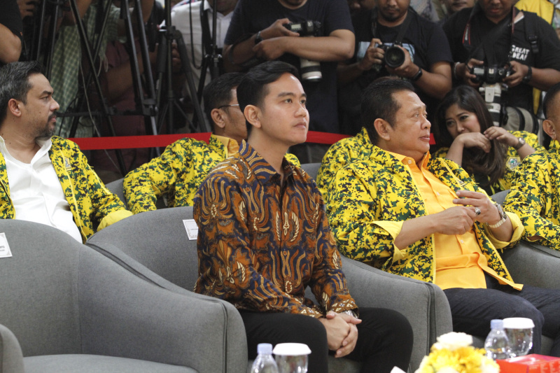 Wali Kota Solo Gibran Rakabuming Raka hadiri Rapimnas Partai Golkar (Ashar/SinPo.id)