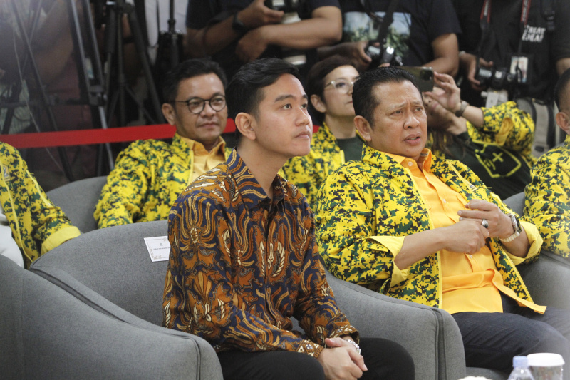 Wali Kota Solo Gibran Rakabuming Raka hadiri Rapimnas Partai Golkar (Ashar/SinPo.id)