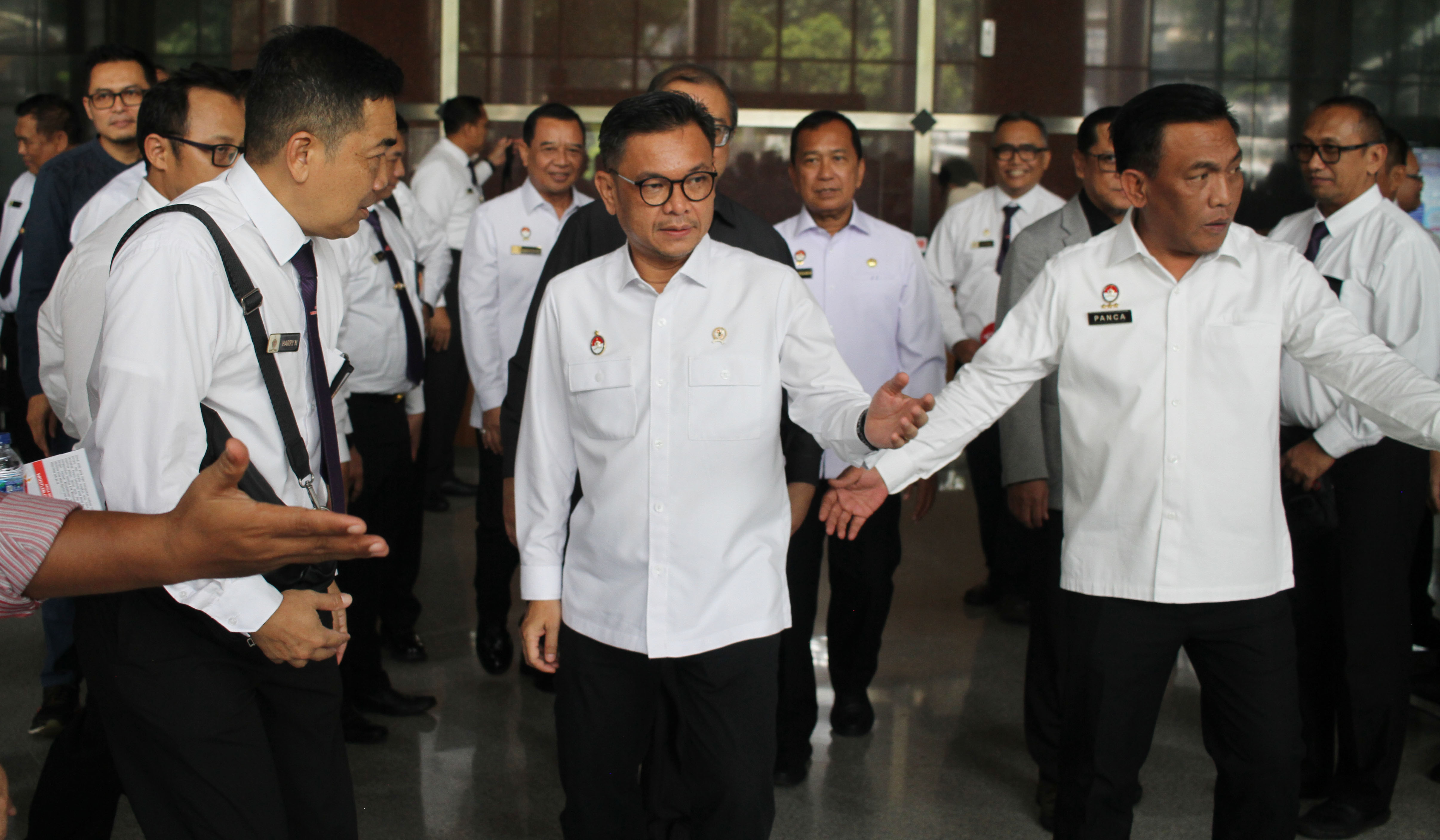 Gubernur Lemhannas saat menyambangi KPK. (Agus Priatna/SinPo.id)
