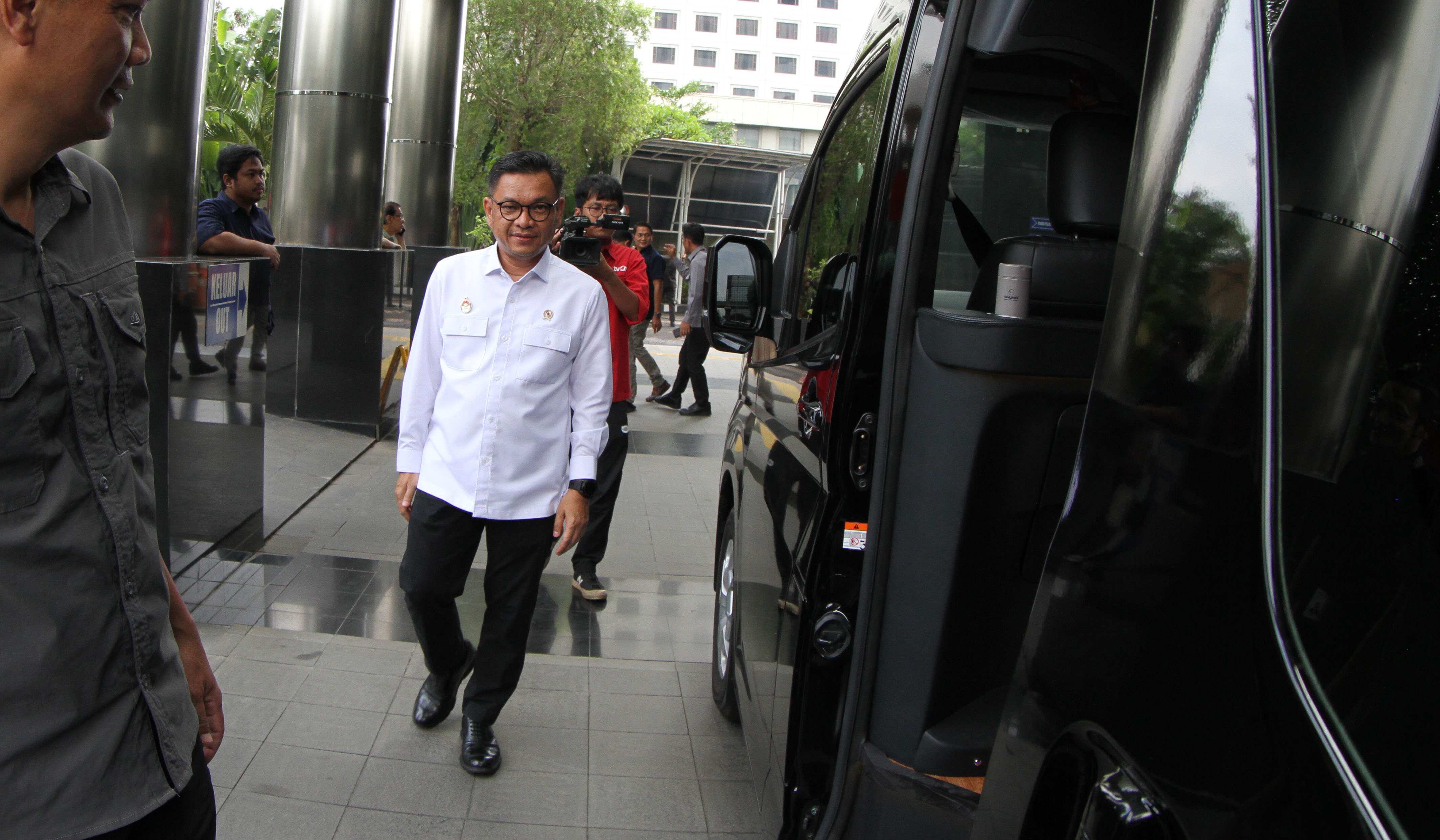 Gubernur Lemhannas saat menyambangi KPK. (Agus Priatna/SinPo.id)