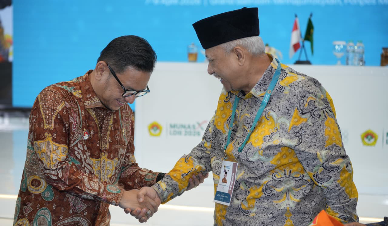 Gubernur Lemhanas RI saat hadir di Munas X LDII. (Agus Priatna/SinPo.id)