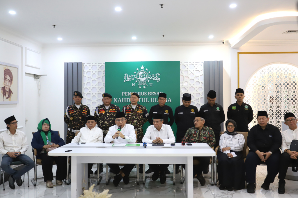 Ketua PBNU KH Yahya Cholil Staquf mengajak untuk menggelar muktamar ke-35  (Ashar/SinPo.id)