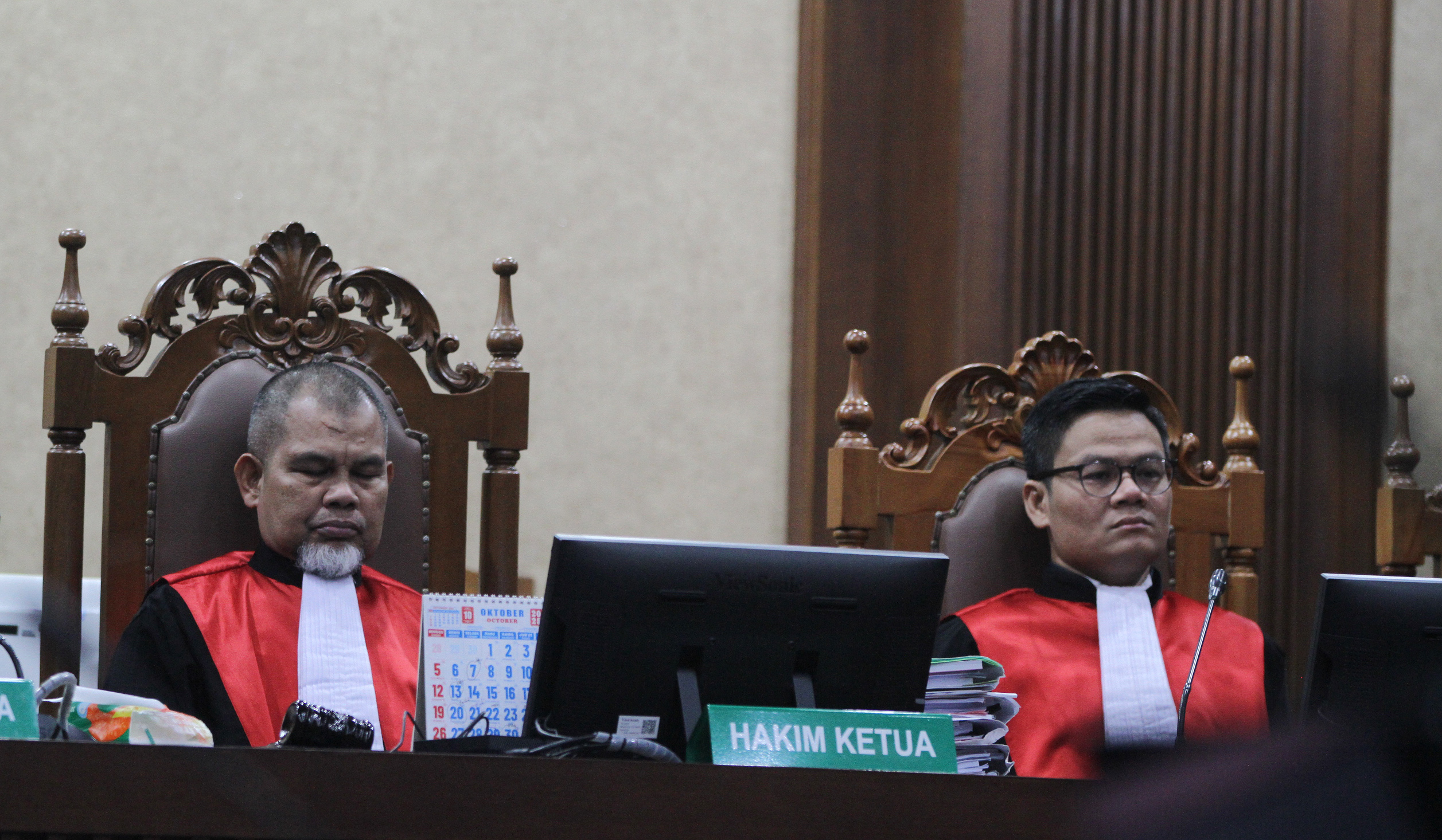 Sidang tuntutan Hakim Djuyamto. (Agus Priatna/SinPo.id)