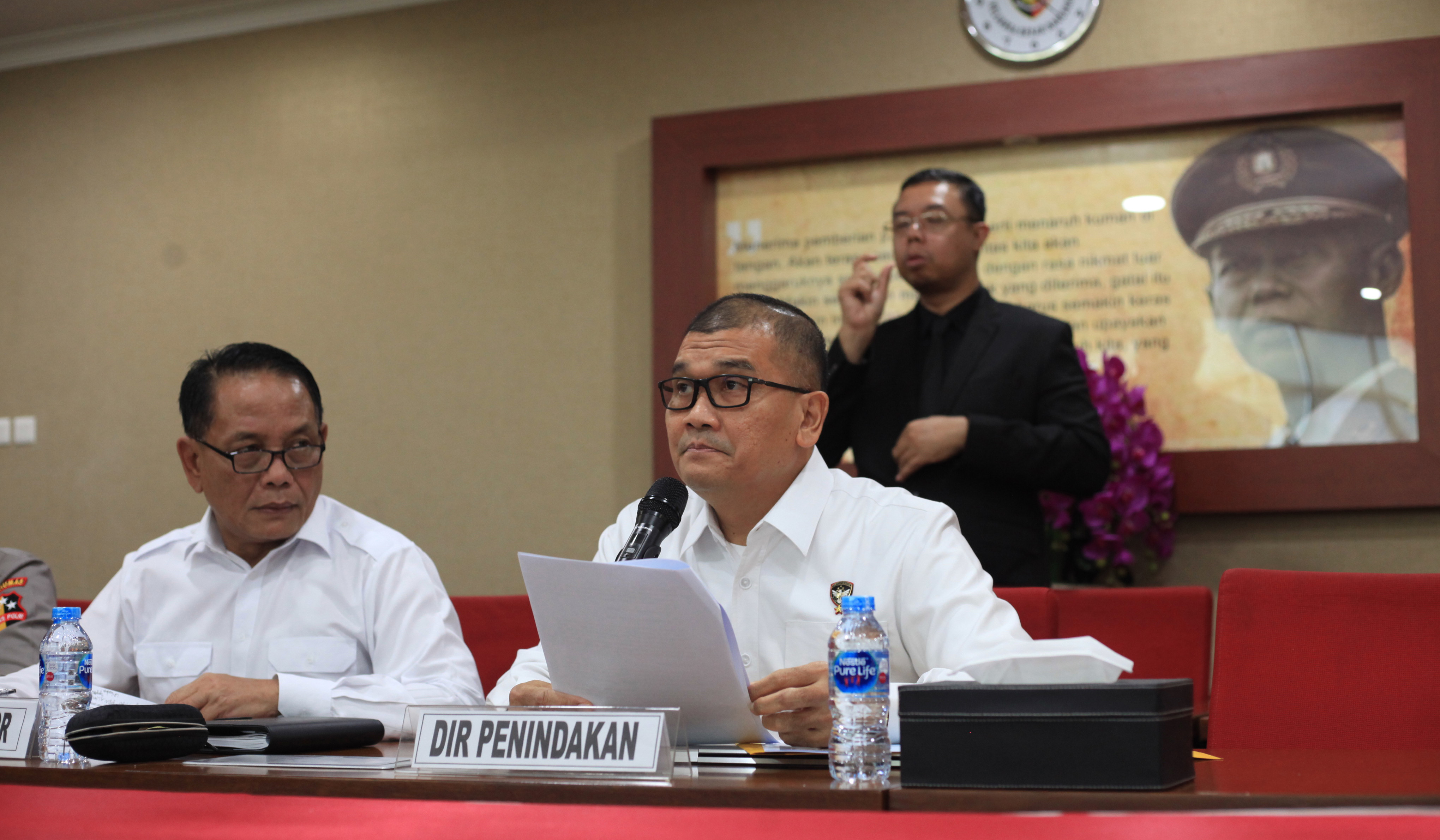 Konferensi pers Kortas Tipidkor Mabes Polri. (Agus Priatna/SinPo.id)