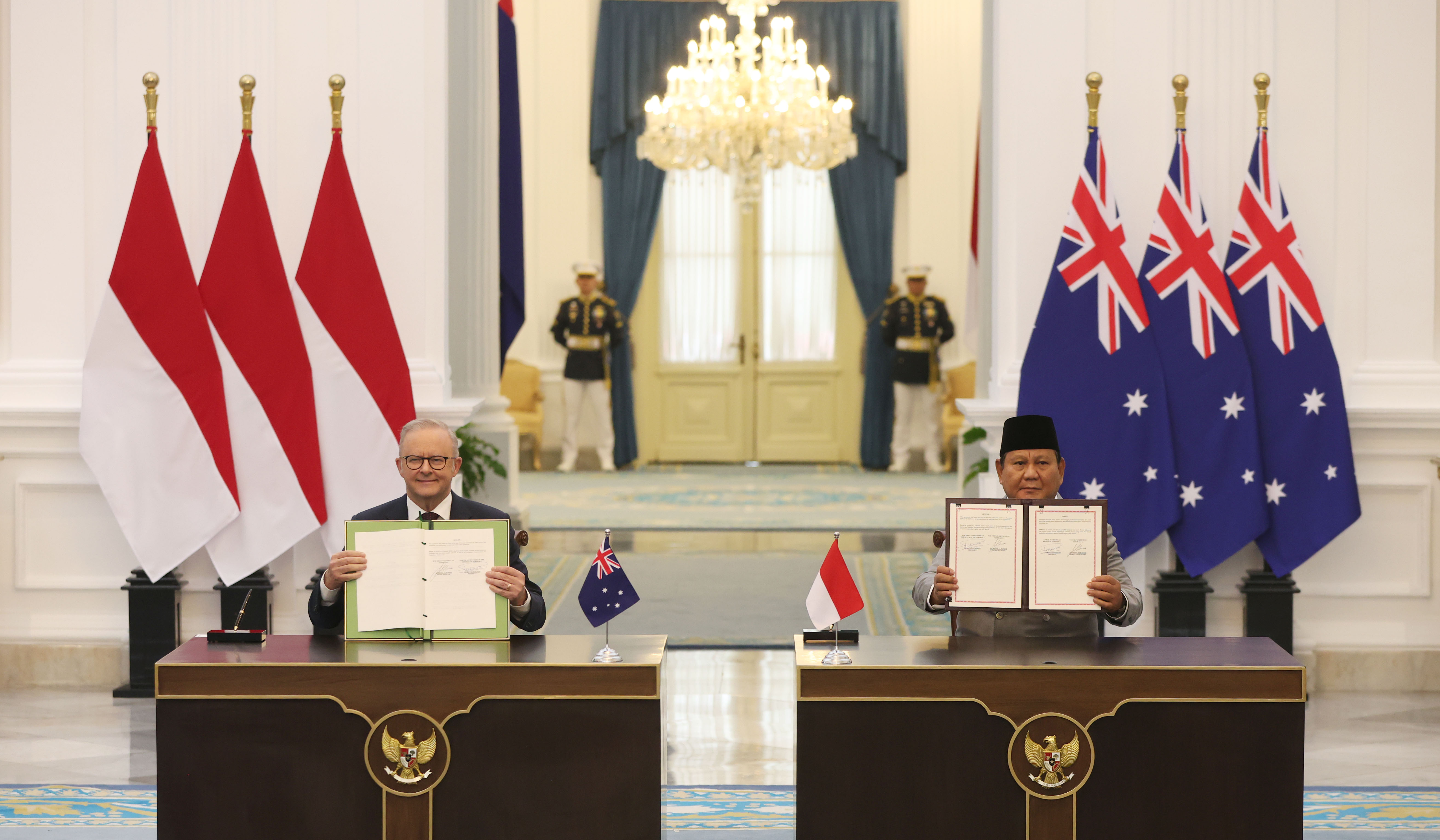 Penandatanganan Trakat Keamanan Bersama. (Agus Priatna/SinPo.id)