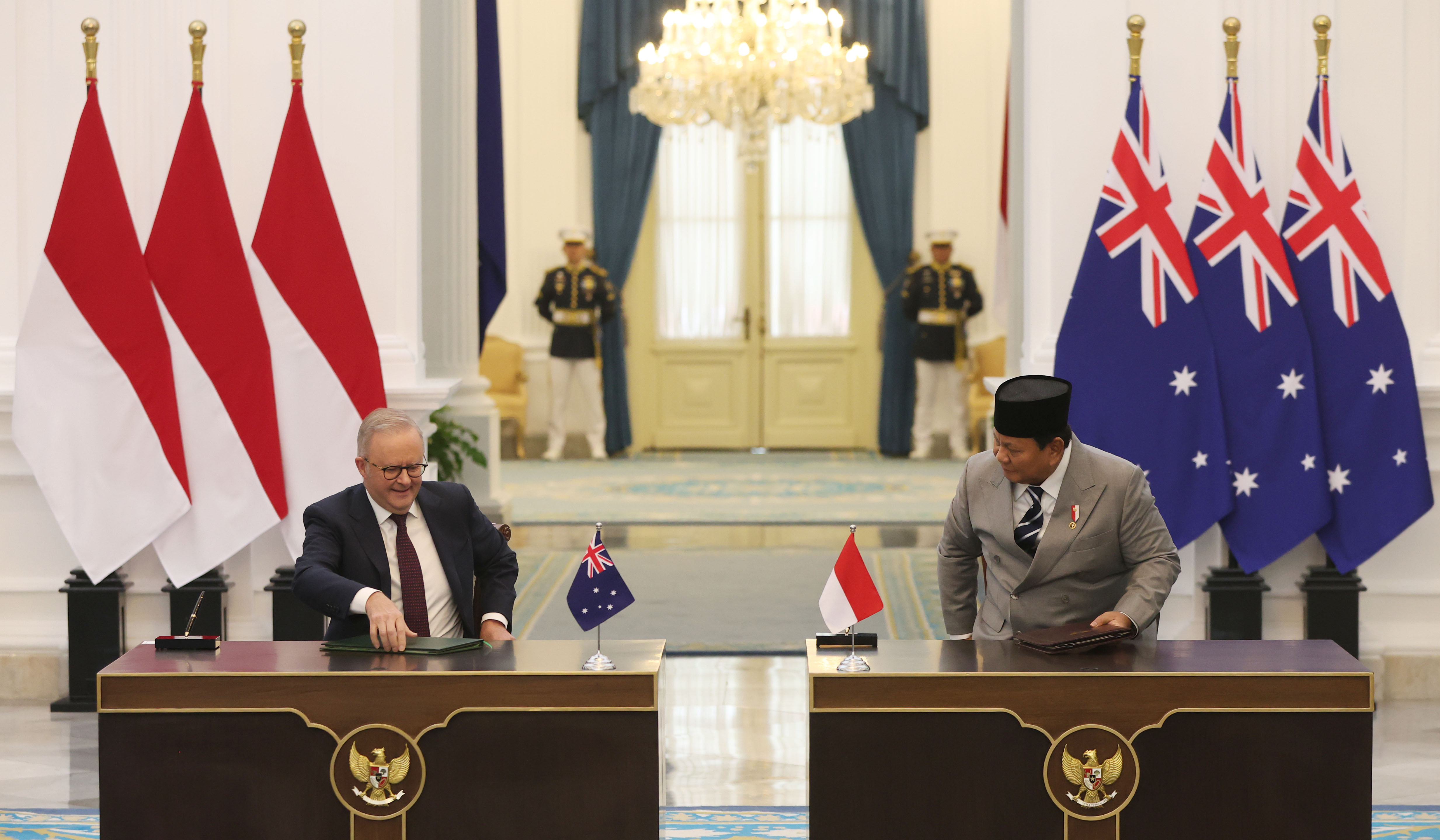 Penandatanganan Trakat Keamanan Bersama. (Agus Priatna/SinPo.id)