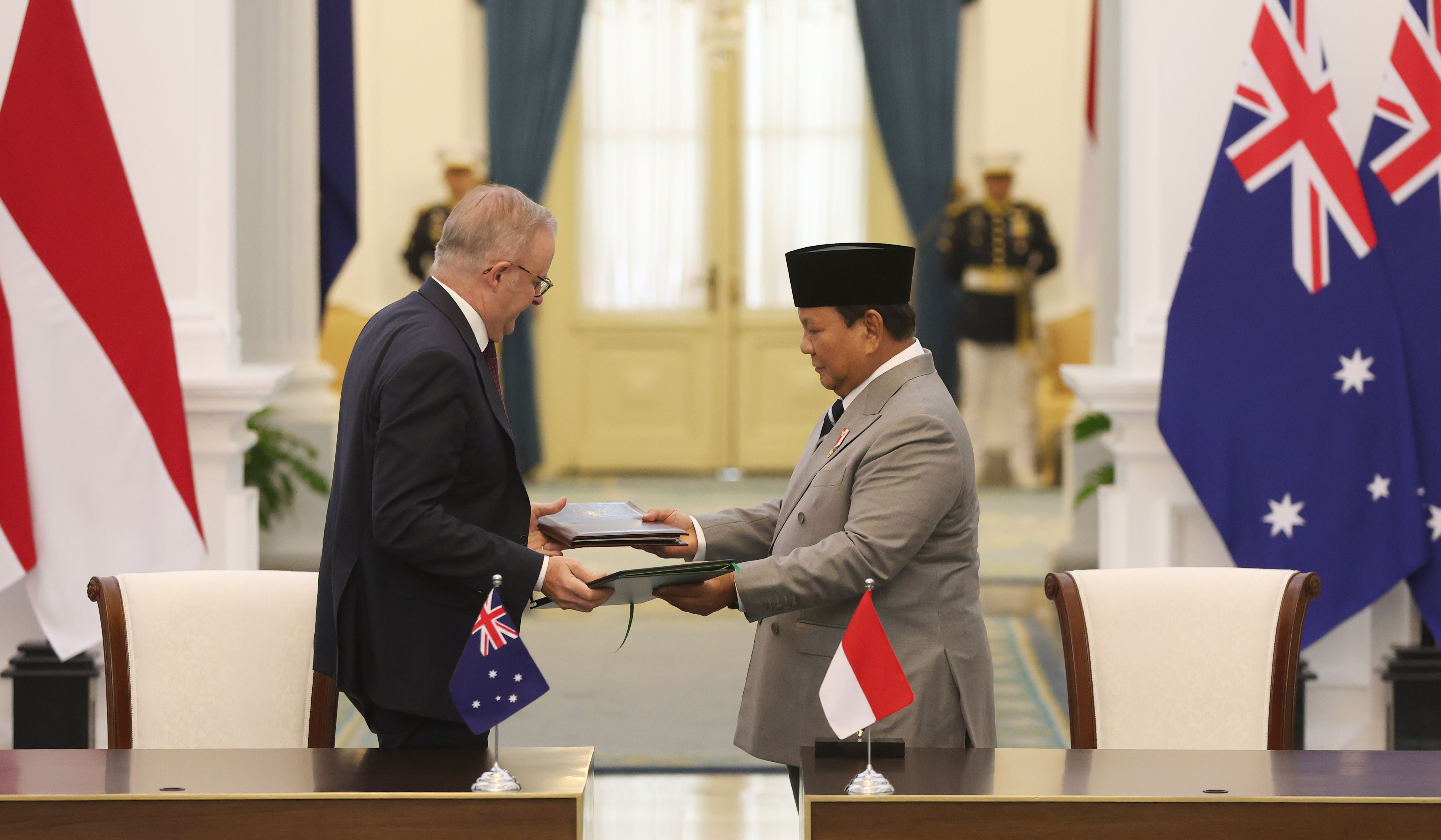 Penandatanganan Trakat Keamanan Bersama. (Agus Priatna/SinPo.id)