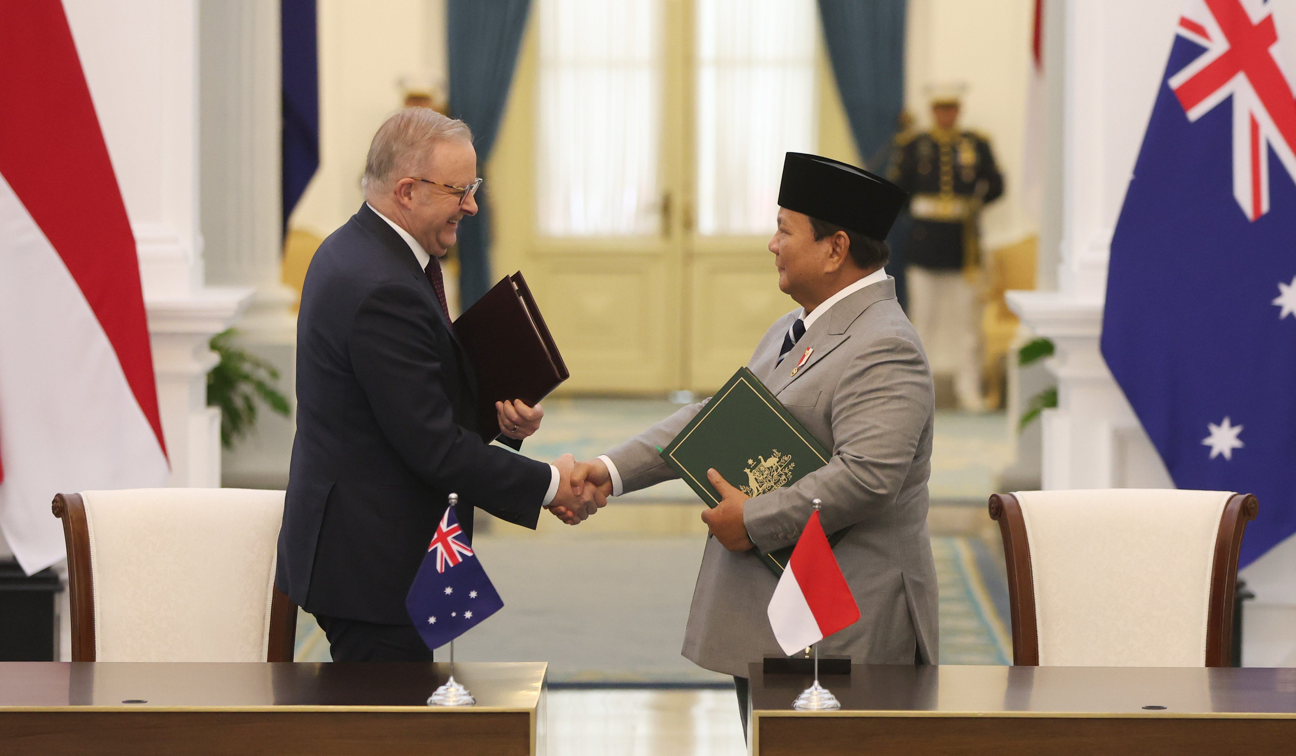 Penandatanganan Trakat Keamanan Bersama. (Agus Priatna/SinPo.id)