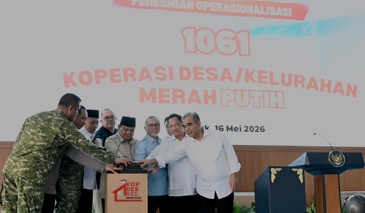 Prabowo resmikan koperasi desa/kelurahan merah putih. (Agus Priatna/BPMI Setpres/SinPo.id)