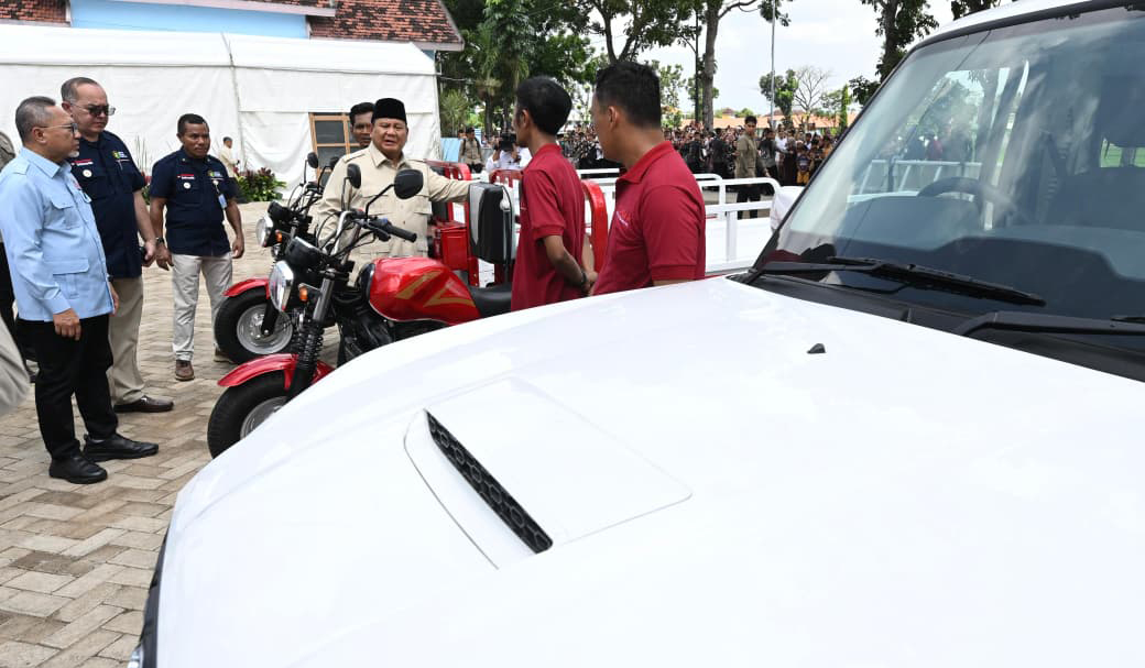 Prabowo resmikan koperasi desa/kelurahan merah putih. (Agus Priatna/BPMI Setpres/SinPo.id)