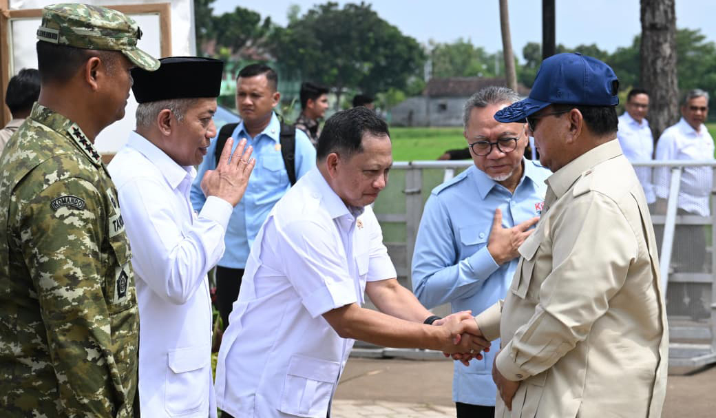 Prabowo resmikan koperasi desa/kelurahan merah putih. (Agus Priatna/BPMI Setpres/SinPo.id)