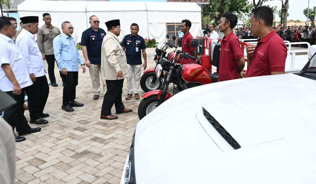 Prabowo resmikan koperasi desa/kelurahan merah putih. (Agus Priatna/BPMI Setpres/SinPo.id)