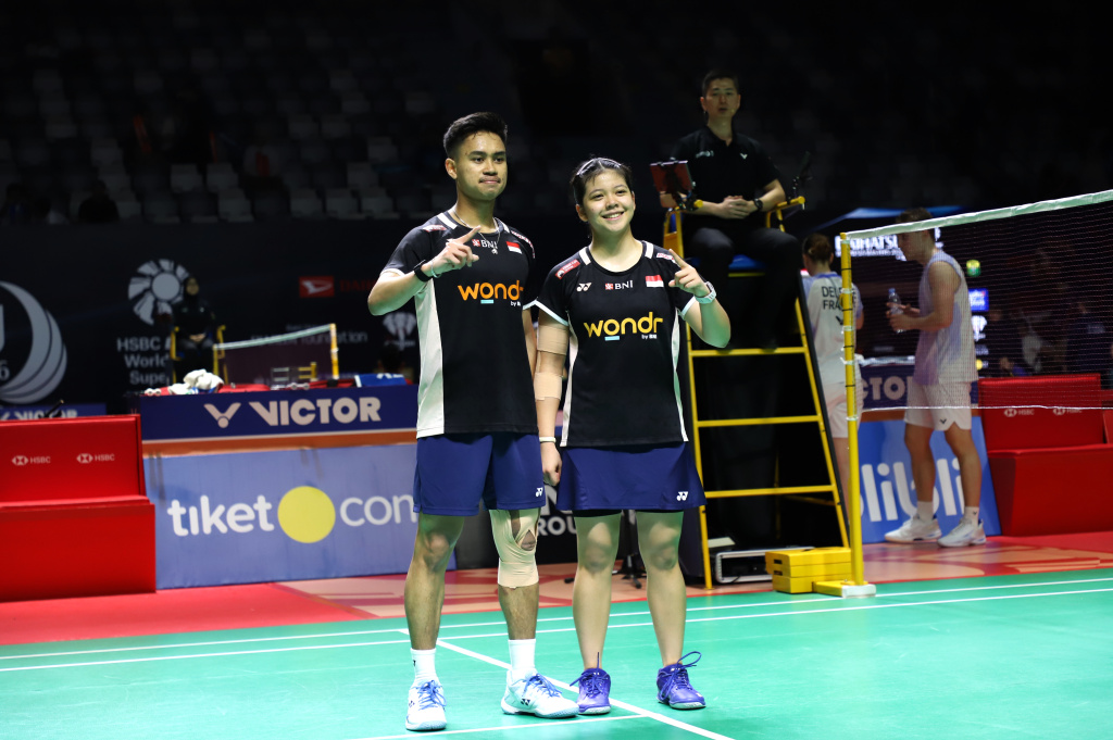Ganda Campuran Jafar Hidayatullah/Felisha Pasaribu berhasil melaju ke babak Semifinal Daihatsu Indonesia Master 2026 (Ashar/SinPo.id)