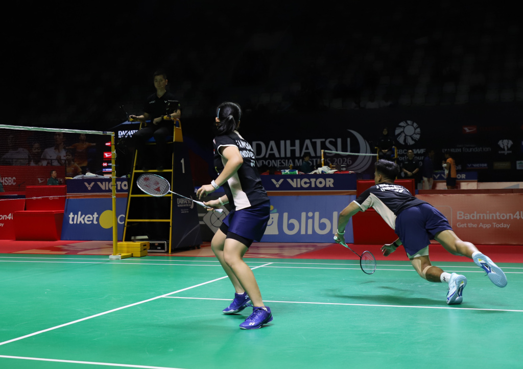 Ganda Campuran Jafar Hidayatullah/Felisha Pasaribu berhasil melaju ke babak Semifinal Daihatsu Indonesia Master 2026 (Ashar/SinPo.id)
